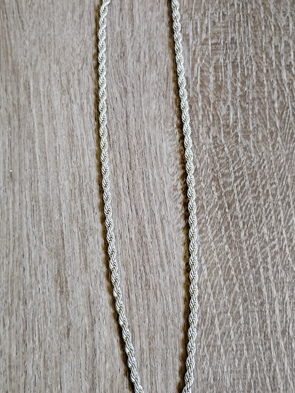 Sterling Silver Rope Chain Necklace in Silver - Picture 3 of 4